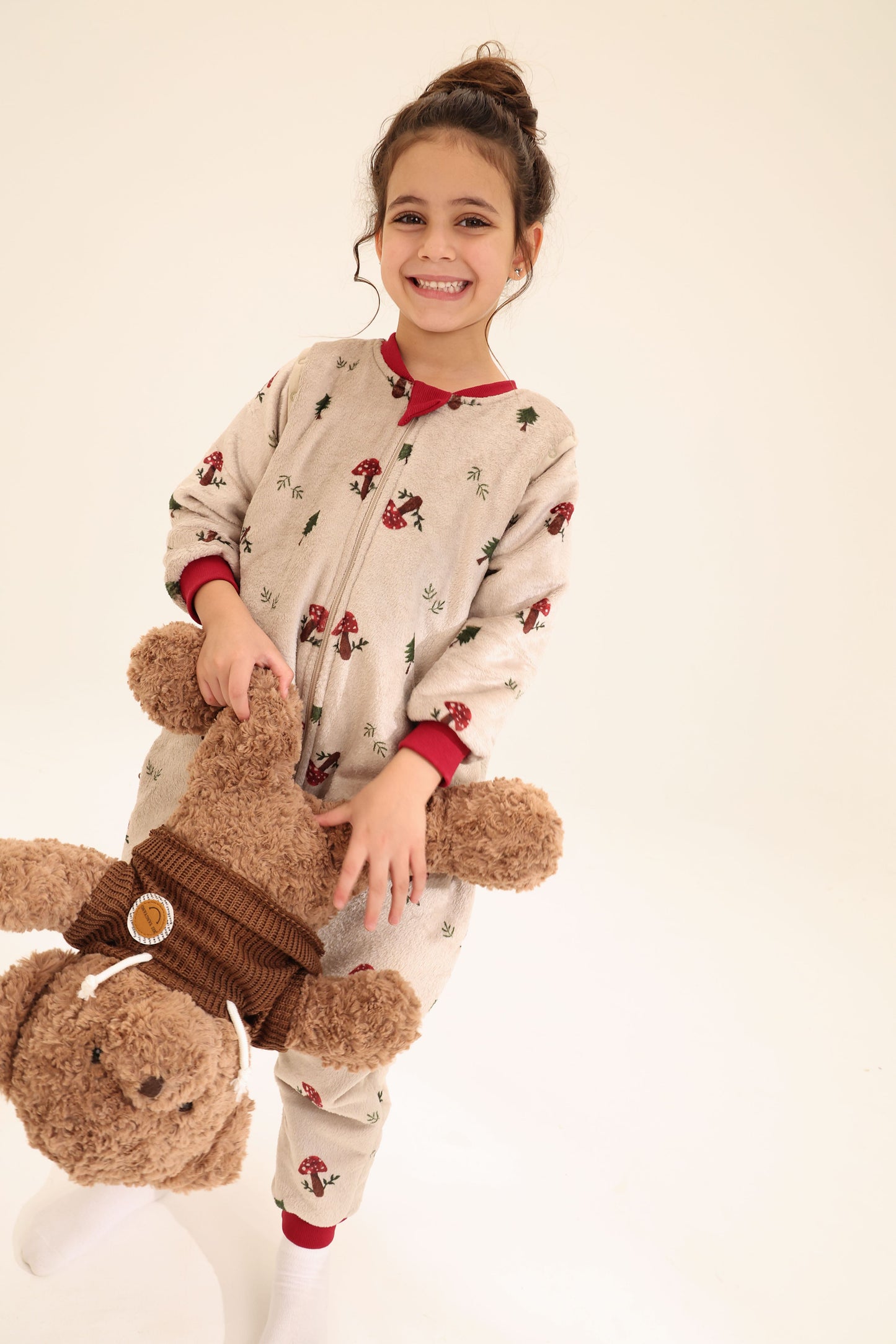 Magic Mushrooms Fleece Sleeping Bag with Feet