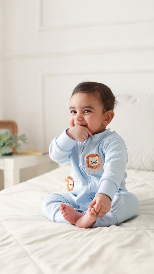 Tiny Lion Two-way Zipper Sleepsuit