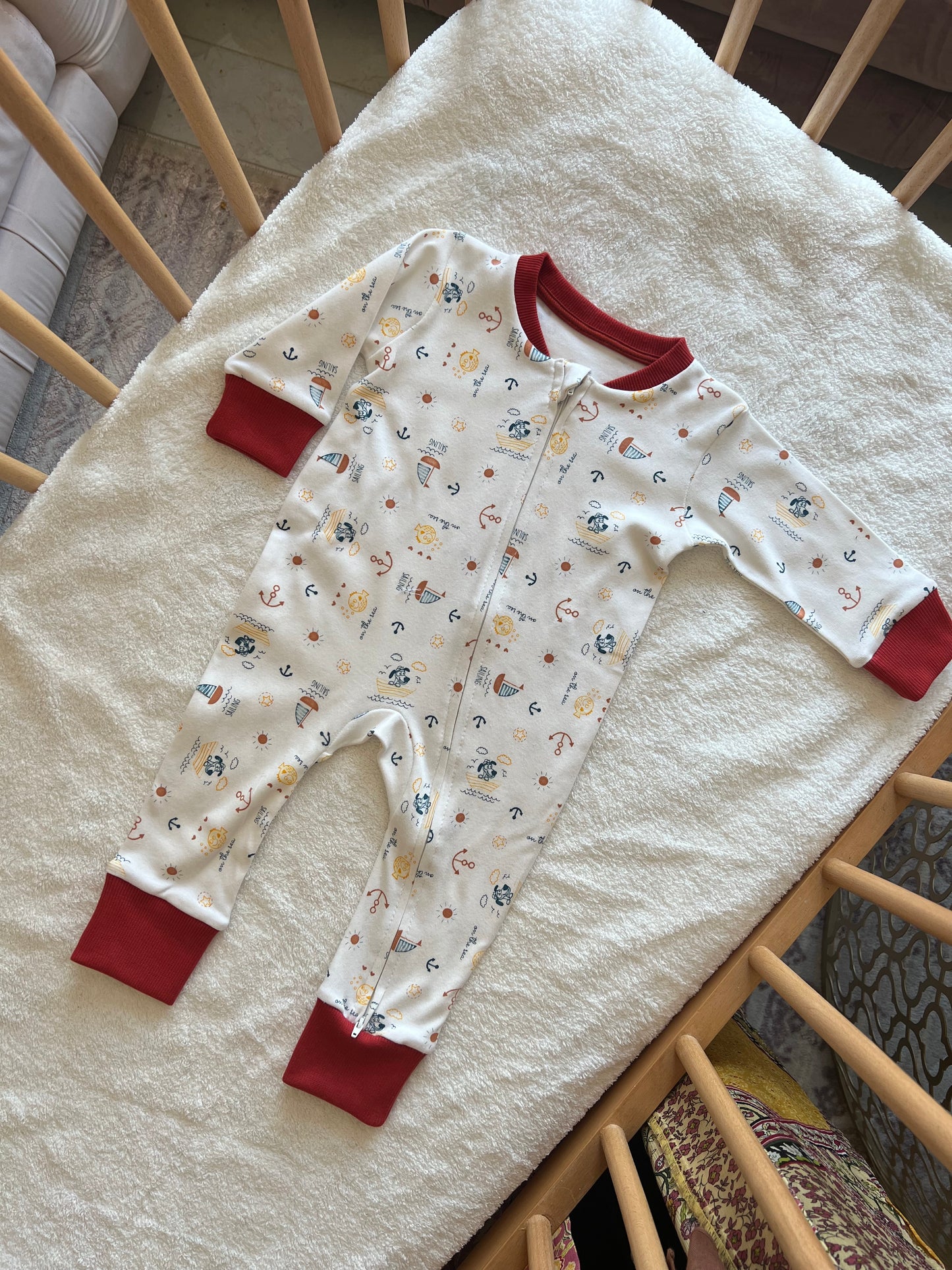 Boat two-way zipper Sleepsuit