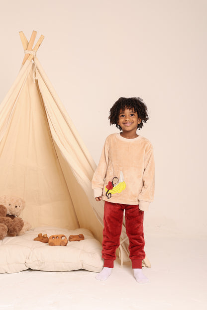 Monkey Snooze Fleece Pajama