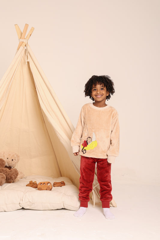 Monkey Snooze Fleece Pajama