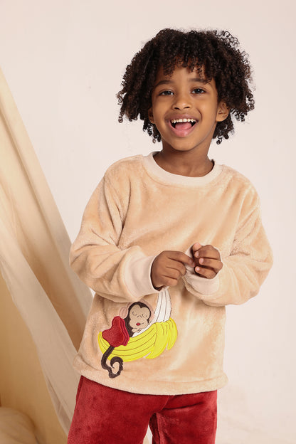 Monkey Snooze Fleece Pajama