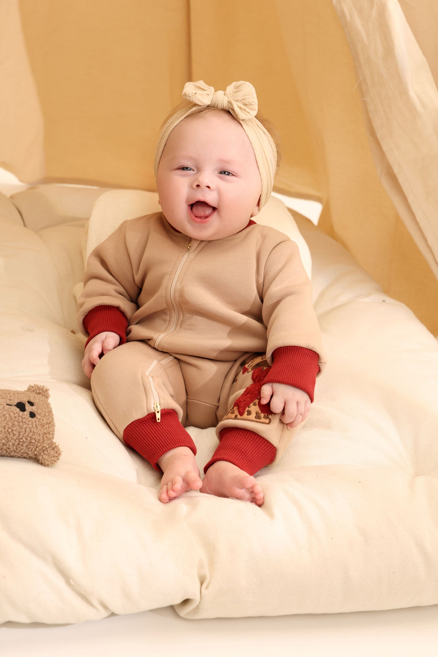 Cozy Giraffe Winter Cotton Sleepsuit