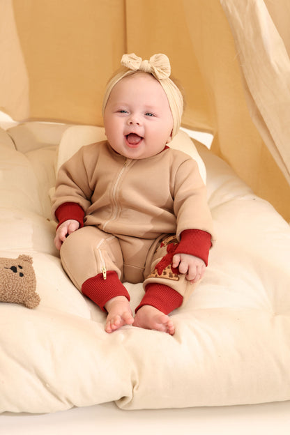 Cozy Giraffe Winter Cotton Sleepsuit