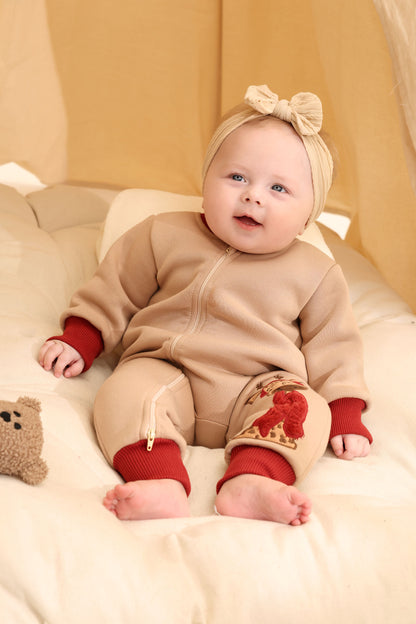 Cozy Giraffe Winter Cotton Sleepsuit