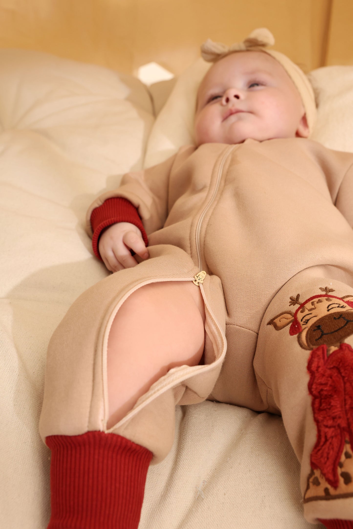 Cozy Giraffe Winter Cotton Sleepsuit
