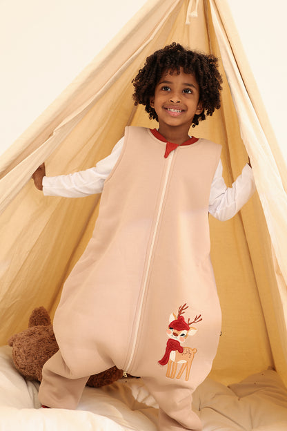 My Deer (Sleeveless) Winter Cotton  Sleeping bag with feet