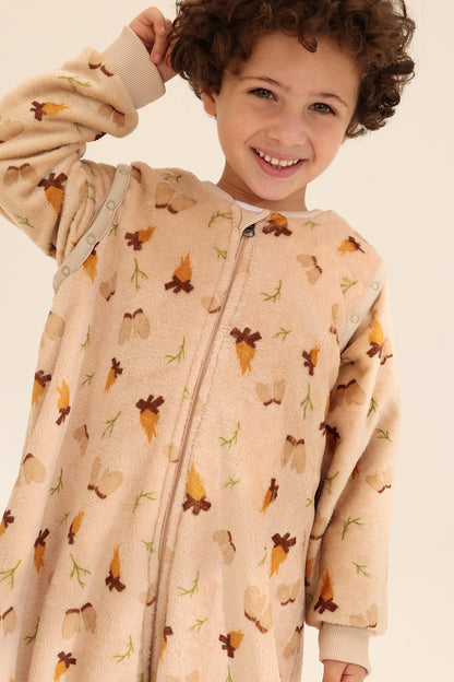 Winter Camp Fleece Winter sleeping bag with Feet (One Layer)