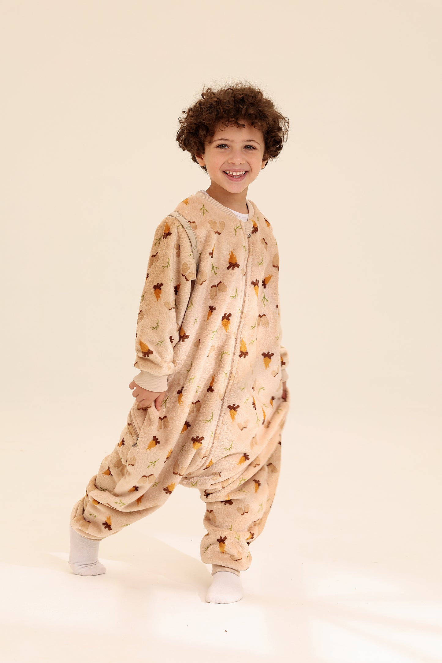 Winter Camp Fleece Winter sleeping bag with Feet (One Layer)