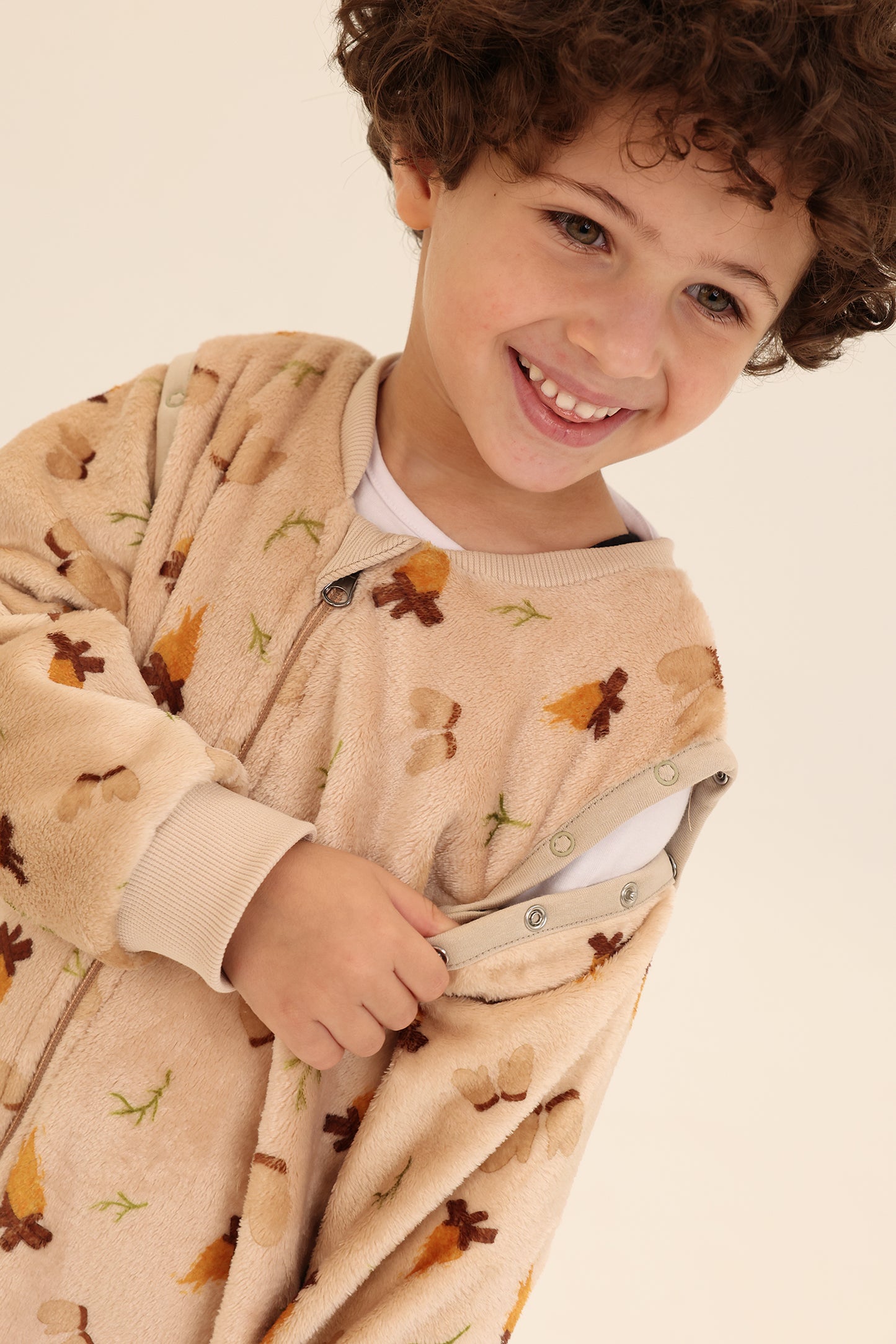 Winter Camp Fleece Winter sleeping bag with Feet (One Layer)