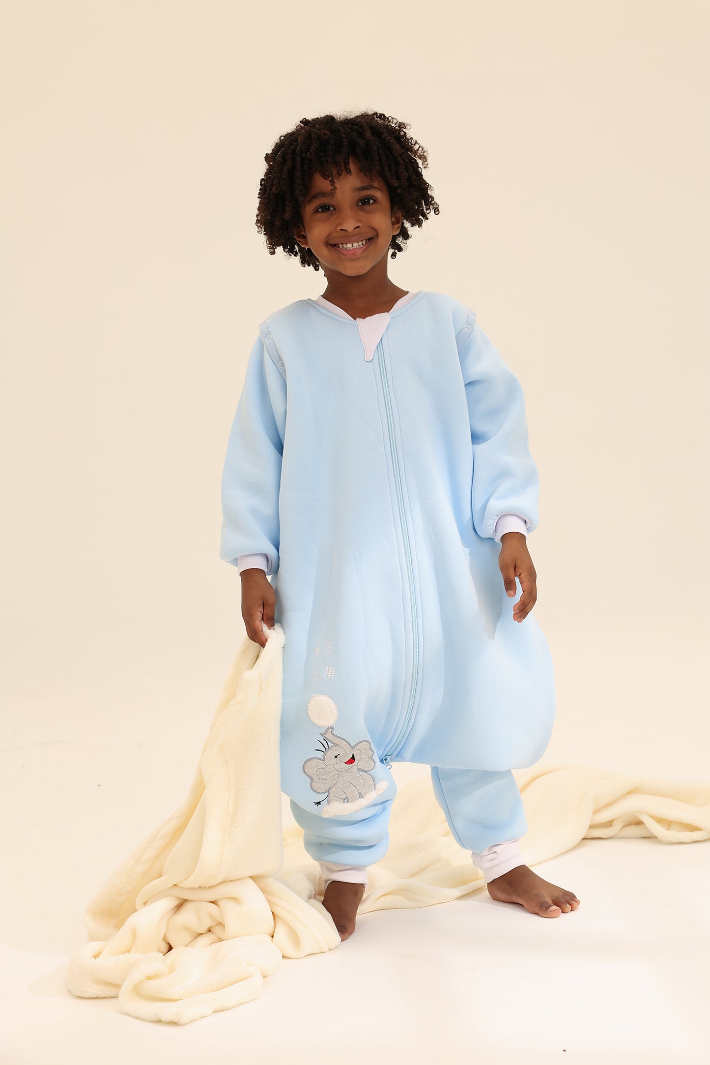 Snow Puff Winter Cotton Sleeping Bag with Feet Cover