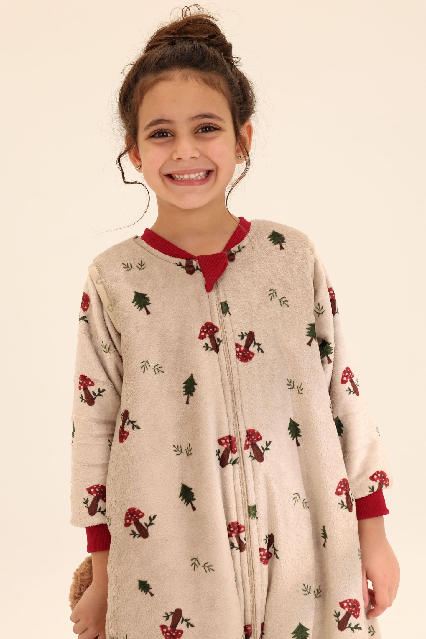 Magic Mushrooms Fleece Sleeping Bag with Feet