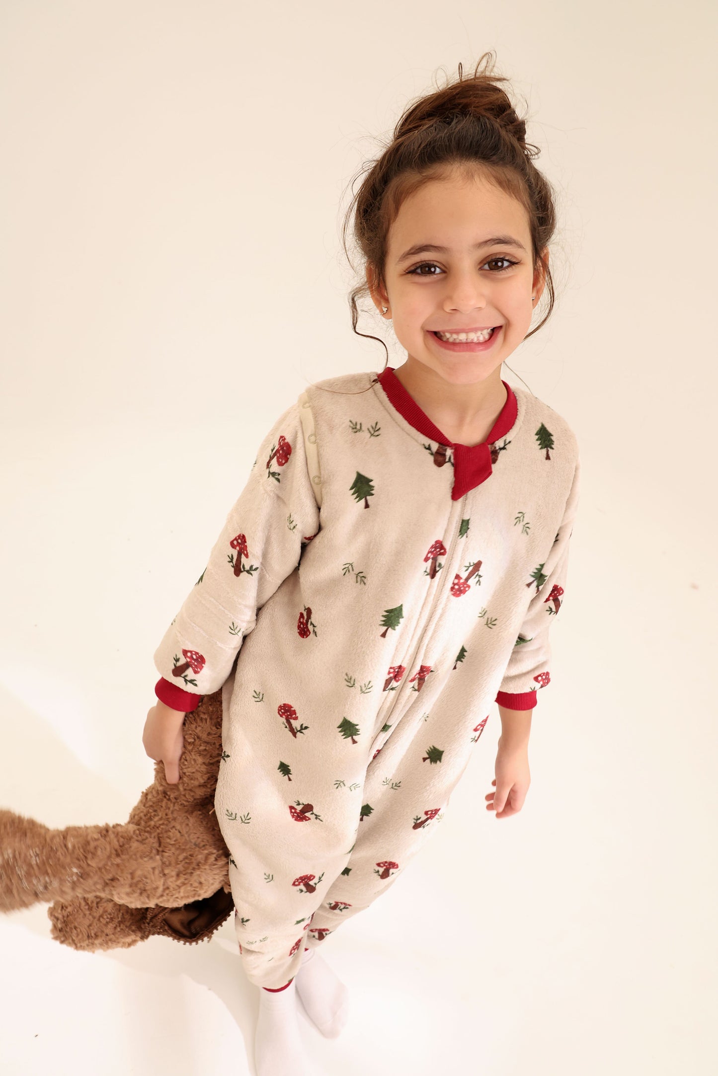 Magic Mushrooms Fleece Sleeping Bag with Feet