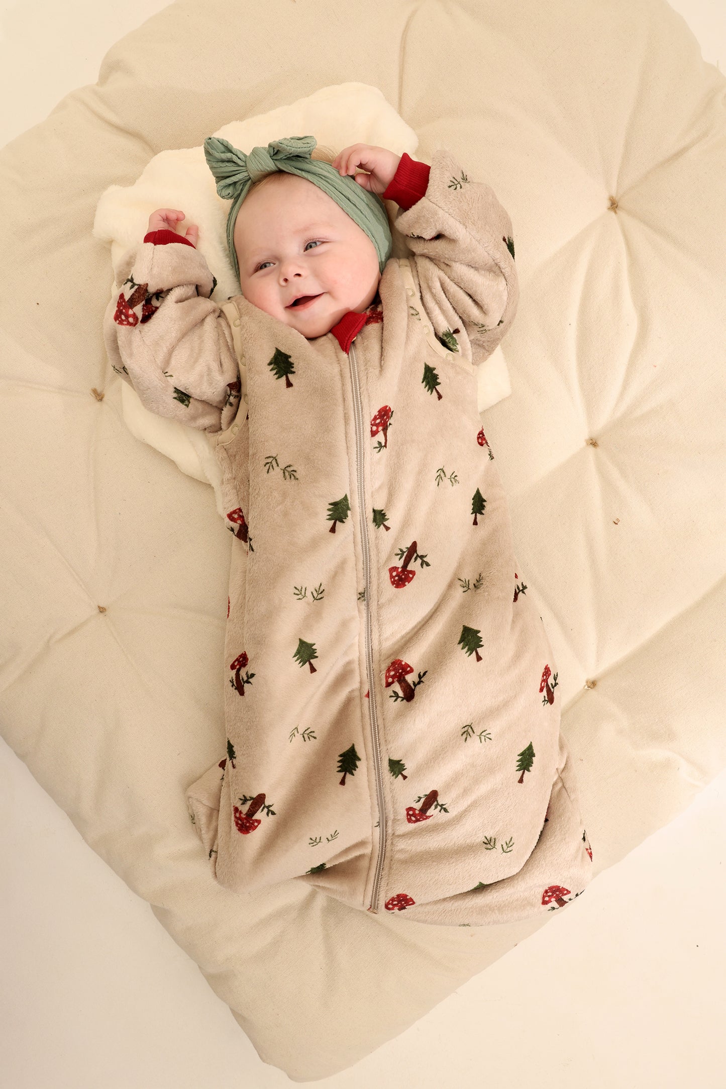 Magic Mushrooms Fleece Sleeping Bag