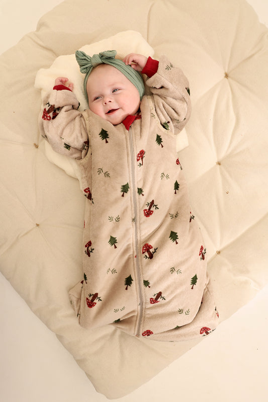 Magic Mushrooms Fleece Sleeping Bag