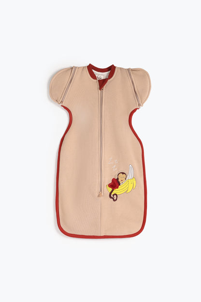 Monkey Snooze Winter Transition Hands Up Swaddle
