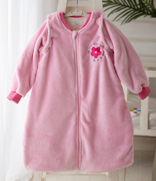 Floral Pink Fleece Sleeping Bag