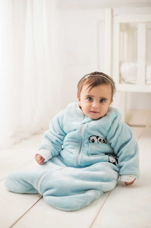 Panda Cuddle - Half-sleeved Fleece Sleeping Bag
