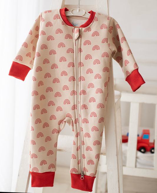 Rainbow Joy Winter Cotton Sleepsuit