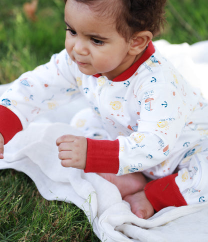 Boat two-way zipper Sleepsuit