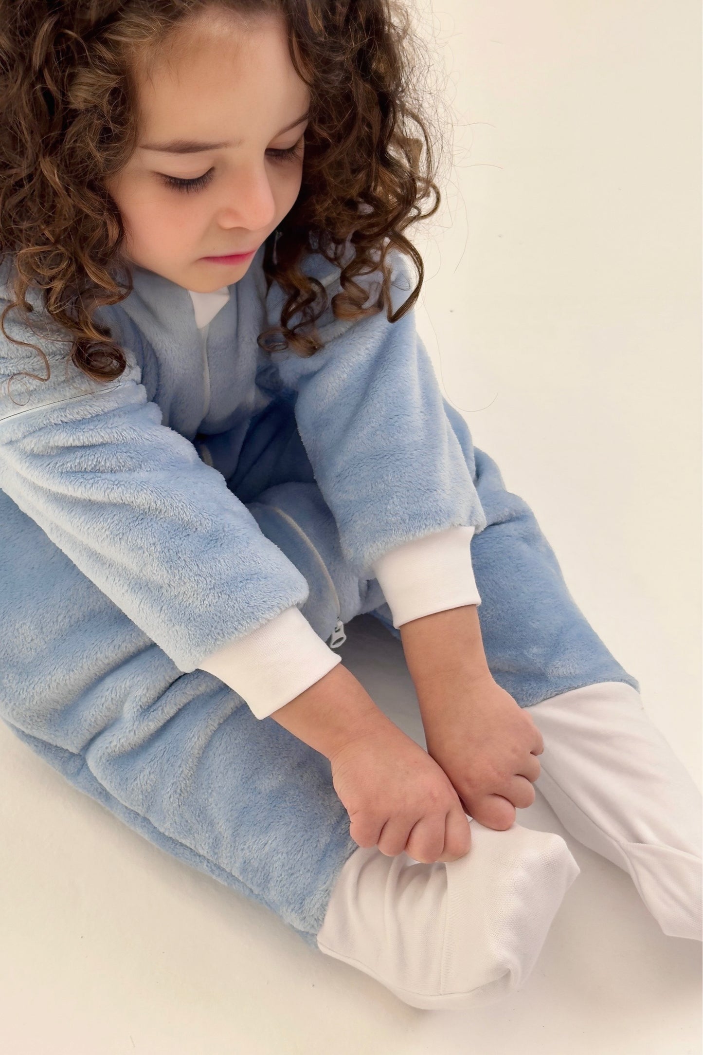 Panda Cuddle - Half-sleeved Fleece Sleeping Bag with Feet Cover