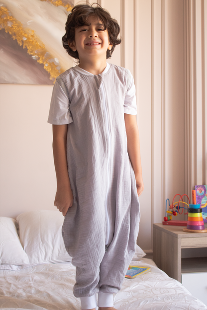 Crinkle Cotton - Airy Summer Sleeping Bag with Feet