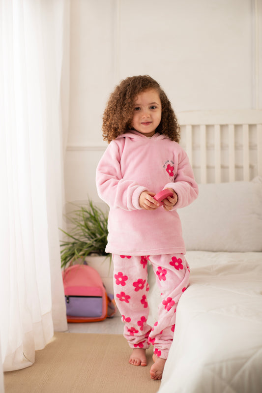 Floral Pink Winter Fleece Pajama